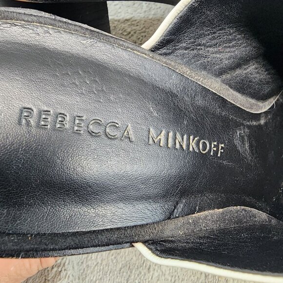 Rebecca Minkoff Shoes Womens Size 8.5 White Leather Slip On Mules *Read* - Picture 11 of 14